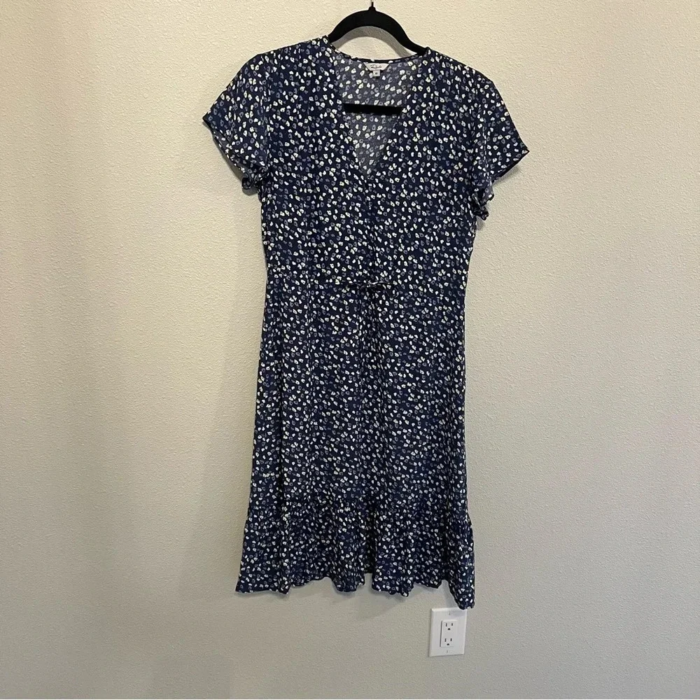 NWOT Rails Kiki Dress Navy Blue Ditsy Floral Print Casual Boho Preppy Women’s XS